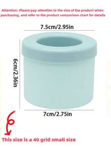 3件套速冻硅胶冰格 - 易于使用，耐用塑料模具，可制作完美形状的冰块，适用于果汁、冰桶和圆柱形杯，是果汁制作的理想配件，适合感恩节、万圣节和圣诞节等节日。 - 彩色 - 查看 7
