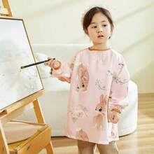 1件绘画罩衫，艺术绘画围裙，反面绘画罩，餐饮服务围裙，艺术绘画围裙，防水围裙，防污防护服，长袖防油艺术围裙 - 彩色 - 查看 14