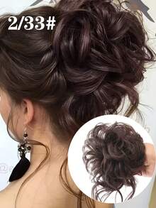 8 Inch Curly Braided Hair Bun, Wavy Ponytail, Made Of High-Quality Synthetic Fiber, Suitable For Women - Multicolor - View 17