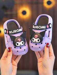 SANRIO 1双夏季儿童闭趾凉鞋，女童防滑透气户外拖鞋，幼儿及小童沙滩鞋 - 紫色 - 查看 5