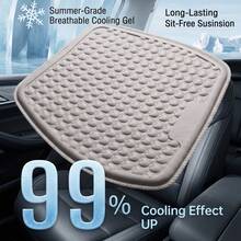 Honeycomb Design Car Seat Cushion Multi-Functional Gel Pad Breathable Summer Cooling Pad Comfortable Non-Slip Auto Seat Mat For All Seasons Car Truck SUV Universal Fit - Màu xanh da trời - Xem 3