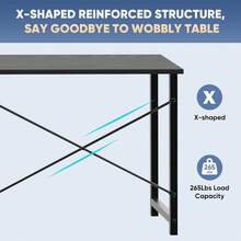 Computer Desk, 32 Inch Small Home Office Desk For Small Spaces, Modern Simple Style For Home, Office, Classic Black - màu đen - Xem 7