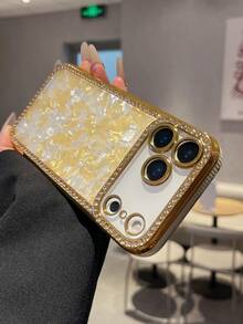 1pc Rhinestone Shell Textured Fashion Protective Phone Case Compatible With IPhone 11/11 Pro/11 Pro Max/12/12 Pro/12 Pro Max/13/13 Pro/13 Pro Max/14/14 Pro/14 Pro Max/15/15 Pro/15 Plus/15 Pro Max/16/16 Pro/16 Pro Max/17/17 Pro/17 Pro Max/17 Air - Multicolor - View 7