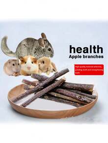 一套迷你可爱宠物磨牙玩具，苹果枝仓鼠兔子磨牙棒零食干树枝磨牙玩具，适合兔子、仓鼠和其他小型宠物 - 查看 13