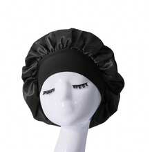 1/2件装真丝睡帽，缎面发帽，柔软弹力真丝睡帽，卷发真丝发套（黑色和粉色） - 均碼 - 查看 5