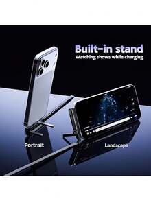 240W-65W Foldable Fast Charging Cable With Adjustable Phone Holder, Dual Type-C & USB-C Super Fast Charging, Bend-Proof Design, Compatible With Apple 15-17 Series, S, Suitable For Car And Home Use - Multicolor - View 4