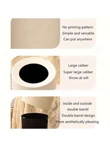 Papelera redonda y elegante de plástico - Diseño de fácil limpieza y sin contacto con forro extraíble para uso doméstico y de oficina - multicolor - Ver 7