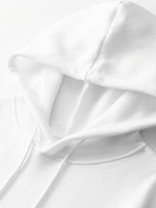 Spring/Summer/Autumn Minimalist Vacation Elastic Printed Sports Casual Hooded Vest - 白色 - 查看 3