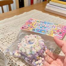 1/5pcs Slow Rebound Cake Squeeze Toy To Relieve Anxiety And Improve Focus, Suitable As Birthday Gift, Party Favor, Holiday Gift, Sock Stuffer, Prank Game, Etc. - Multicolor - View 2