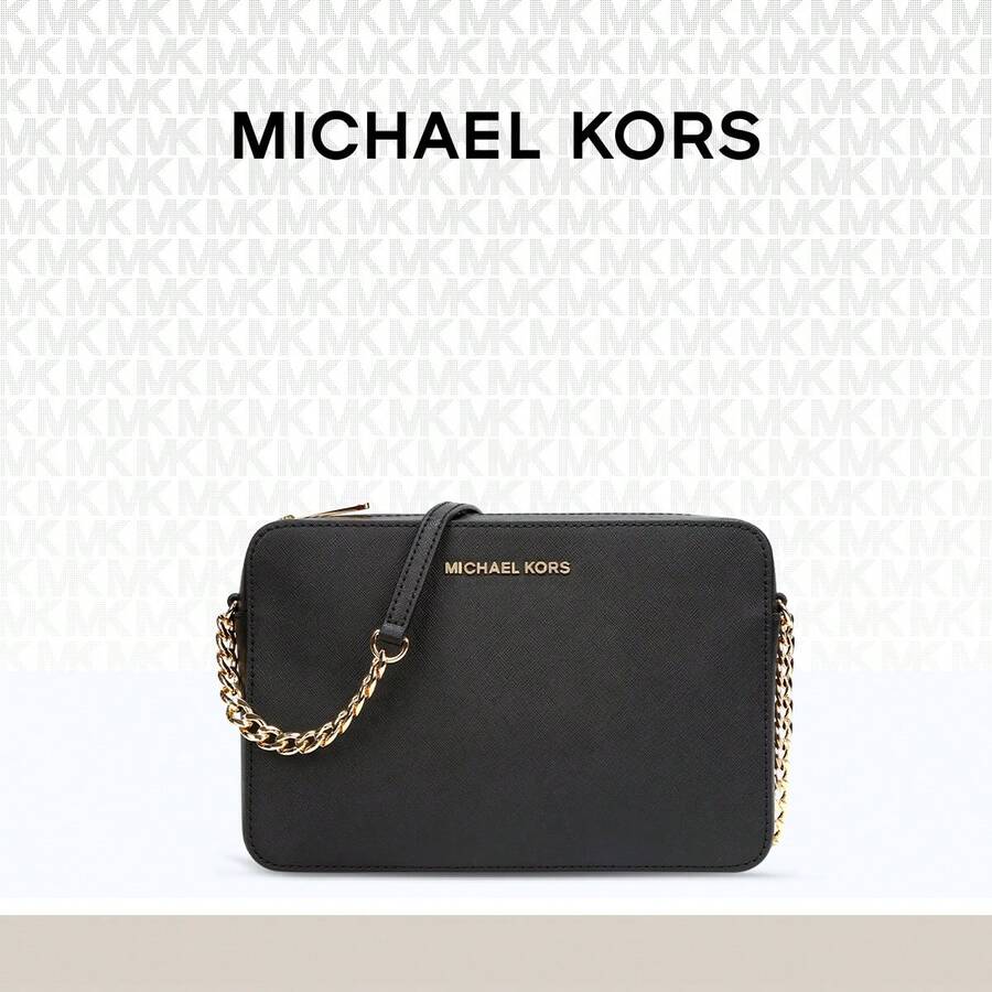 Michael Kors Jet Set Crossbody Bag Large Saffiano/Leather Bag Camera Bag Light Luxury Purse Purse And Bags Commute Travel Work Office Bag,Gift For Her - 黑色 - 查看 1