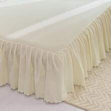 1pc Ruffled Soft Brushed Bed Skirt (Pillow Case Not Included) - Off-white - View 3