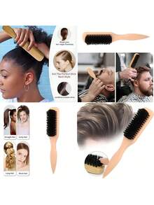 1pc Unisex Hair Comb/Beard Brush, Fragrance-Free Professional Hair Styling Comb, Gradient Comb And Haircut Cleaning Brush, Smooth Grooming Tool, Thick/Thin Hair Brush, Suitable For National Day, Bathroom, Scalp Massage, Back To School, Travel & Holiday, Daily Life, Valentine's Day - Multicolor - View 11