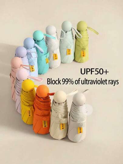 1/2 piezas Paraguas mini portátil de bolsillo, plegable multicolor, paraguas de seis pliegues, adecuado para lluvia y sol, paraguas de alta calidad, con caja, paraguas mini protector UV, paraguas de bolsillo portátil lindo para autocaravana, niña, mujer, niño, hombre, esencial de viaje, tamaño plegable, resistente al agua medio, ligero, maestro, mamá, papá, regalo de Navidad, mini paraguas portátil transparente de bolsillo