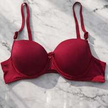 Kit com 2 Sutiãs Com Bojo Confortável Lingerie de Luxo Com Aro Sutiã Avulso Lingeries Soutien - Preto e Vinho - Visão 8