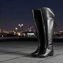 Women Fashion Boots - 黑色 - 查看 6