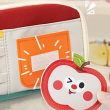 INS风幸运苹果铅笔盒，高品质学生大容量铅笔袋，可爱小众多层抽绳设计文具袋 - 小貓筆袋 - 查看 9