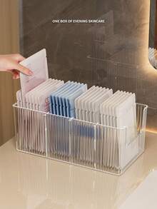 Hộp đựng khẩu trang acrylic dung tích lớn có nhiều ngăn, hộp đựng đồ trang điểm phù hợp cho bàn trang điểm, tủ phòng tắm, có thể đựng cọ, bút chì, son môi, thích hợp cho nhà bếp, phòng ngủ, phòng khách, phòng tắm, món quà tuyệt vời cho gia đình và bạn bè, có thể dùng làm túi đựng mỹ phẩm, hộp đựng đồ trang điểm, túi đựng đồ dùng vệ sinh cá nhân, hộp đựng đồ trên bàn làm việc. - Nhiều màu - Xem 4