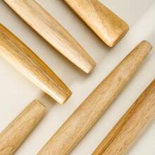 1 pieza Batidor de huevos manual con mango de madera, varilla de acero inoxidable, herramienta de cocción para mezclar y amasar harina - Ver 3