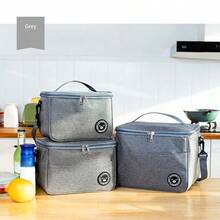 1pc/2pcs Kitchen Storage & Travel Food Container, Square Bento Box Bag Insulated Lunch Bag, Picnic Bag, Bento Box Tote Bag, Pouch-In-Pouch, Reusable Insulated Lunch Bag, Bento Bag, Bento Box Tote - Multicolor - View 11