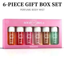 SOLO EN IBIZA 6-Piece Set,  Body & Hair Fragrance Mist And Body Cream Gift Box For Men And Women, Long Lasting Fragrance, 6 Different Scent, Perfect For Holiday Gifts, Dating, Daily Life, Parties, 3 Fl Oz Perfume - 6Pcs Body Mist 90ml/3.oz - 查看 3