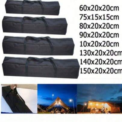 Canvas Sun Shade Pole Bag, Camping Tent Sleeping Bag Storage Bag, Travel Picnic Tote