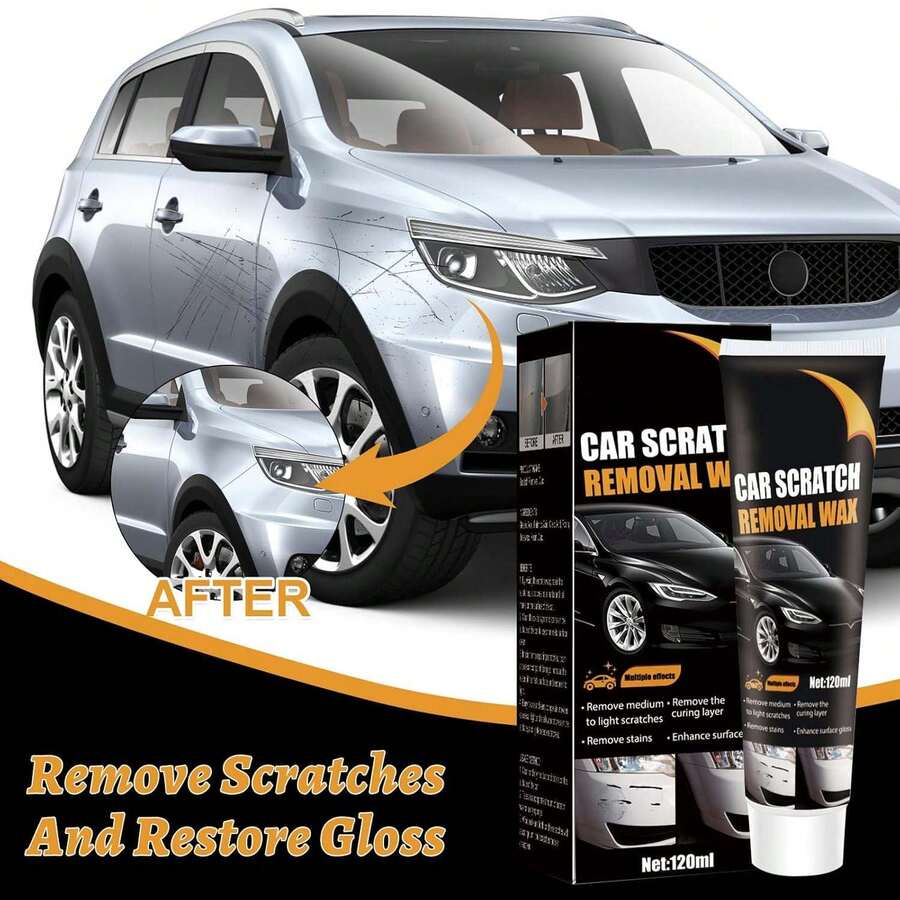 1pc/3pcsVehicle Scratch Removal Kit, Upgraded Car Scratch Remover, Car Polishing Wax Scratch Remover For Deep Scratch, Car Scratch Repair Cream, Car Paint Scratch Repair Kit, With Wiping Sponge, Suitable For Daily DIY Car Care, Convenient And Portable - Vehicle Scratch Kit - View 1