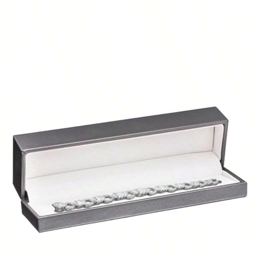 Allure - Joyero de piel - Elegante caja de regalo con interior de piel - Colección opulenta - Caja de pulsera - Charcol/Gris - Gris antracita - Ver 1