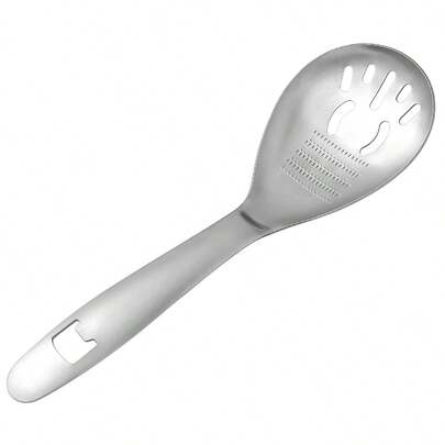 1pc Stainless Steel Garlic And Ginger Grinding Spoon,Ginger Grater Spoon,Egg White Separator, Cheese Grater Mixing Spoon,Cooking Spoon For Grinding Garlic Paste Draining Soup And Opening The Bottle Cap,Ideal For Family Kitchen Restaurant Camping,Efficient Manual Mashing Of Food, Stainless Steel Kitchen Spoon,Kitchen Gadgets, Multifunctional Colander,Easter Gifts
