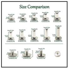 SinHo Screw Metal Phillip-Head Binding Screws Post Nail Rivet Stud Screw Rivets For DIY Leather Belt Bag Craft Bookbinding - Silver - View 3