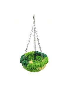 1pc Parrot Nest, Forest Style Hanging Hammock Bed, Plush Nest, Small Bird Supplies, Swing, Warm Bird Nest - View 11