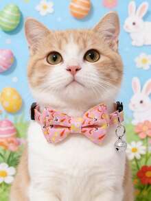 1 件装宠物卡通兔子项圈；猫项圈；狗项圈；颈围可调节；节日礼物；复活节；生日；宠物配件；宠物 - 彩色 - 查看 24