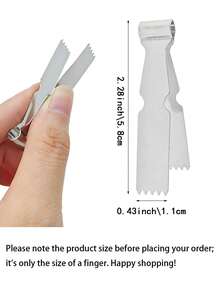 1/2/3/4/5/6件装不锈钢坚果夹、糕点夹、花生糖和面包模具、糕点制作夹、厨房烘焙工具夹，方便耐用，易于清洁，烘焙配件，厨房小工具 - 彩色 - 查看 10