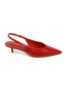 Escarpins Slingbacks et Mules à Petit Talon – Le Chic Minimaliste Réinventé - 紅色 - 查看 3