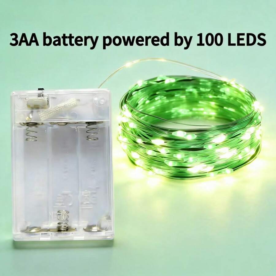 2m 20 LED, 3m 30 LED, 4m 40 LED, 5m 50 LED Guirlandes lumineuses alimentées par piles AA, convient pour mariage, vacances, chambre à coucher, fête, ambiance, chevet, pièce, éclairage décoratif
