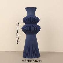 1pc Modern Minimalist Plastic Vase, Suitable For Living Room, Study, Office Or Exhibition Hall - Creative Vase, Perfect For Flower Arrangement, Adds Elegant Touch To Any Space. Birthday Gift, Graduation Gift, Home Decor, Back To School Room Decor, Study Supplies, Flower Vase, Glass Vase - Black - View 18