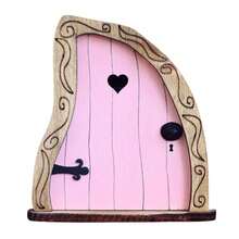 Wooden Fairy Door Decor, Creative Fairy Tale House Home Decor, Desktop Micro Landscape Ornament For Garden - B - View 18