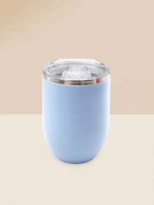 1pc, 12oz 304 Stainless Steel Inner & PP Outer Shell Insulated Tumbler | Press Button Lid Suitable For Hot/Cold Beverages - Multicolor - View 12