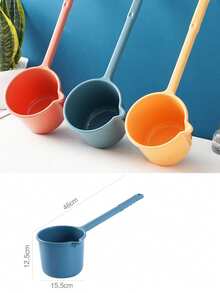Long Handle Water Scoops Portable All-Purpose Washing Ladle Baby Bath Dipper Spoons Large Capacity Kitchen Water Spoon Garden Camping Utility Dipper - Multicolor - View 6