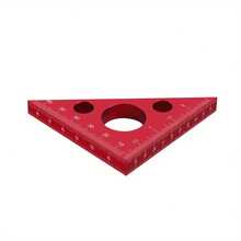Aluminum Right Angle Ruler, Woodworking Ruler, Triangular Ruler, Scales, Machinist, Carpenter, Square Height Measuring Tools, GB6Z Gauge - Red - View 1
