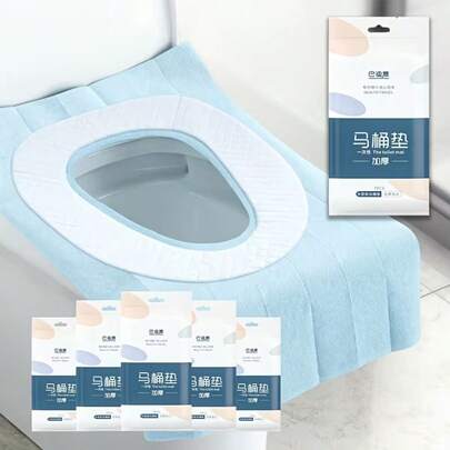 14pcs/7pcs Disposable Toilet Seat Covers, Portable Travel Toilet Seat Pads, Suitable For Public Restrooms, Airplanes, Camping