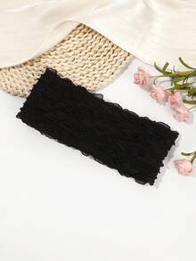 1pc Fashion Spring/Summer Elastic Knit Lace Ruffle Headband, Suitable For Daily Wear - Multicolor - View 8