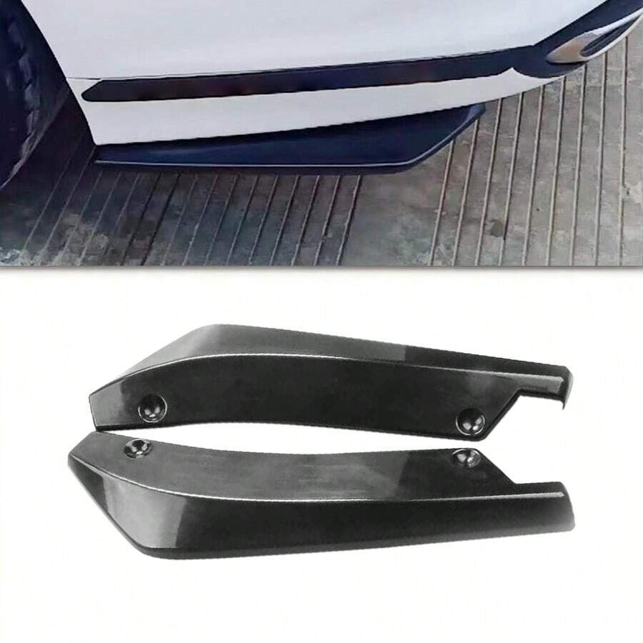 Difusor de labio para parachoques trasero de automóvil, alerón separado, protector contra arañazos; Modificación de alerón de esquina trasero, piezas de modificación de decoración universal de alerón trasero - A - Ver 1