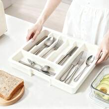 Adjustable Drawer With Built-In Cutlery Storage Box - View 5