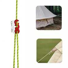 4PCS Tent Wind Rope Buckles With Rope Adjusters Windproof Rope Buckles Night Reflective Rope 4m Long Camping Rope - Multicolor - View 8
