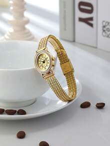 1 件女士简约奢华休闲腕表，适合作为礼物或日常佩戴 - 均碼 - 查看 3