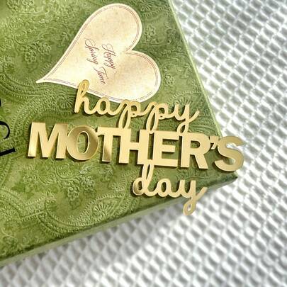 1 pieza/3 piezas/5 piezas Decoración de pastel para el Día de la Madre de acrílico, Decoración de pastel Feliz Día de la Madre, Inserción lateral del pastel