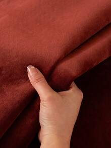 1件装奢华丝绒沙发套，简约亲肤，宠物友好，可机洗，适用于客厅、书房、卧室、办公室等场所的1-4人沙发，四季皆宜 - 紅色 - 查看 11