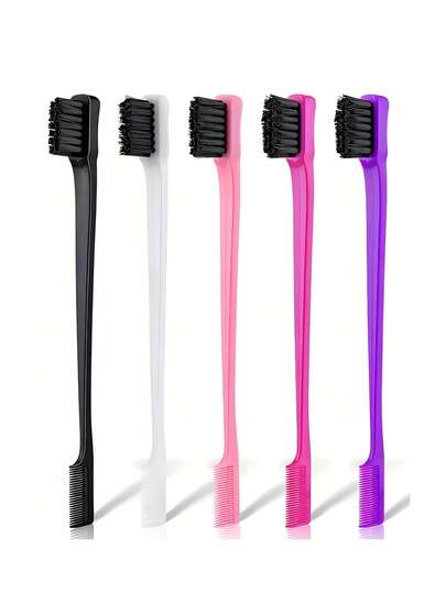 9pcs Double-Headed Edge Trimming Hair Brush Set, Beauty Styling Tools, Trim And Smooth Hair, Suitable For Eyebrows And Hairline, Hairline Styling Tools, Mini Comb, Detangling Brush, Hair Care Products, Hair Tools, Hair Accessories, Curling Brush, Hairstylist, Women Hair Brush, Hair, Travel, Hair Care Products, Hair Tools, Hair Accessories, Hairstylist, Barber Shop Supplies, Barbershop, Hair Salon Equipment
