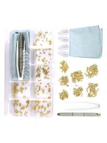 Kit de reparación de gafas mejorado, incluye tornillos, destornillador de gafas, almohadillas nasales, patillas, pinzas para gafas de sol, herramientas de reparación de gafas y relojes - Multicolor - Ver 15