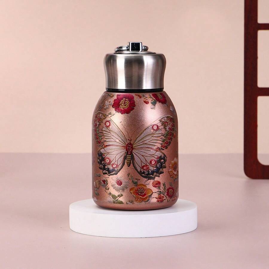 New Retro Chinese Style Cup, 304 Stainless Steel With Handle, Portable Pocket Cup, Highly Attractive, Suitable For Car And Office, Insulated - Multicolor - View 1